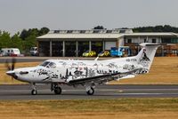 HB-FXN @ EGLF - PC 12 HB FXN landing at Farnborough for FIA18 - by dave226688