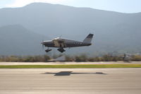 N9344J @ SZP - 1966 Piper PA-28-180 CHEROKEE, Lycoming O&VO-360 180 Hp, takeoff climb Rwy 04 - by Doug Robertson