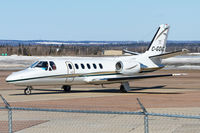 C-GQCC @ CYQM - Turning around to park in front of the tower/FBO - by Tim Lowe