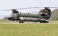 ZH904 @ EGFP - RAF Chinook helicopter upgraded to HC.5 standards. - by Roger Winser