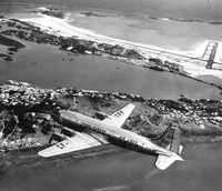 CF-TFF @ TXKF - Approaching Kindley Air Force Base, Bermuda. 1950 - by unknown