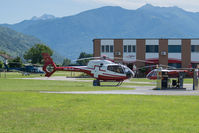 HB-ZLA @ LSZL - At Locarno-Magadino airport, civil part, heli-base. New paint scheme. - by sparrow9