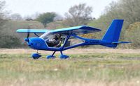 G-CGVA @ EGFH - Visiting Foxbat departing Runway 22. - by Roger Winser