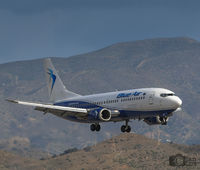 YR-BAF @ LEMG - Blue Air Boeing 737 YR-BAF at Malaga - by ianlane1960