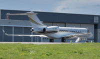 LX-JNC @ EGJB - Outside Aigle hangar, Guernsey, after reg change - by alanh