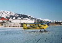 C-FCQW @ CAD6 - On skis on frozen Atlin Lake at Atlin, BC. - by Murray Lundberg