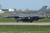 91-0349 @ EHLW - Minnesota ANG F-16C taxying to the runway at Leeuwarden air base, the Netherlands, Frisian Flag 2019 - by Van Propeller