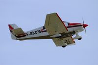 F-GKQM @ LFRU - Robin DR.400-120 Dauphin, Take off rwy 23, Morlaix-Ploujean Regional Airport (LFRU-MXN) - by Yves-Q