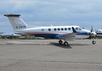 G-DXTR @ EGTF - Beech B200 Super King Air just landed at Fairoaks. - by moxy