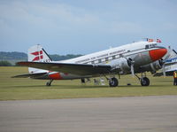 OY-BPB @ EGSU - Douglas C-47A-85-DL Skytrain at Duxford. - by moxy