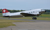 N431HM @ EGSU - Douglas C-47A-45DL (DC-3C-S1C3G) at Duxford. - by moxy