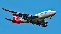 VH-OJS @ YPPH - Boeing 747-400. Qantas VH-OJS final runway 21 YPPH. Taken at West Parade, South Guildford 24/09/18. - by kurtfinger