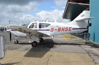 G-BHSE @ EGTB - Rockwell Commander 114 at Wycombe Air Park. Ex N4831W - by moxy