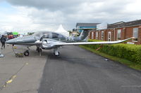 G-IRJE @ EGTB - Diamond DA-62 at Wycombe Air Park. - by moxy