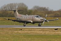 LX-JFU @ LFRB - Pilatus PC-1247E, Taxiing rwy 25L, Brest-Bretagne Airport (LFRB-BES) - by Yves-Q