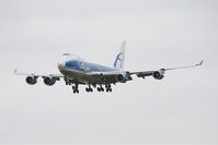VQ-BHE @ LFRB - Boeing 747-4KZF, Short approach rwy 25L, Brest-Bretagne Airport (LFRB-BES) - by Yves-Q