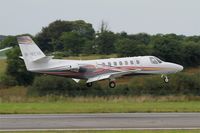 M-MEVA @ LFRB - Cessna 560 Citation Ultra, Landing rwy 07R, Brest-Bretagne airport (LFRB-BES) - by Yves-Q