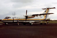 VH-AQC @ YBUD - Air Queensland ATR-42-300 VH-AQC Cn 012A, having baggage unloaded at the Bundaberg Airport YBUD Terminal in December 1986. Low res photo. - by Walnaus47