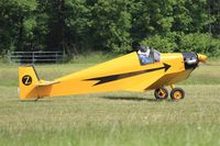 91-YJ @ LFFQ - Jodel D-9 Bebe, Taxiing to parking area, La Ferté-Alais airfield (LFFQ) Air show 2015 - by Yves-Q