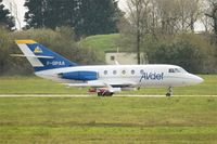 F-GPAA @ LFRJ - Dassault Falcon 20C, Taxiing to holding point Rwy 08, Landivisiau Naval Air Base (LFRJ) - by Yves-Q