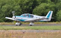 G-BTLB @ EGFH - Visiting WA-52 Europa departing Runway 22. - by Roger Winser