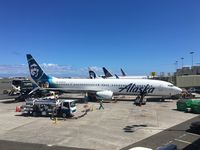 N434AS @ HNL - At the gate at HNL - by Arthur Tanyel