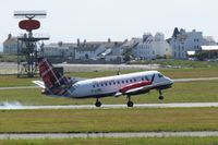 G-LGNC @ EGNS - G-LGNC SF340B at of Loganair at Ronaldsway Airport IOM. - by Robbo s