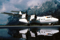 OE-LLS @ LOWI - Beautiful reflection; the image was actually taken by Mr. Wieser, ATCO at Innsbruck.
