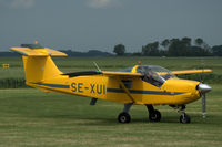 SE-XUI @ EHOW - Saab MFI-15 taxying in at Oostwold airport, the Netherlands, airshow 2019 - by Van Propeller