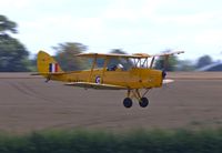 G-ANKZ @ EGTH - 1938 Tiger Moth flying in for the 'Gathering of Moths' day 22019 at Old Warden - by Chris Holtby