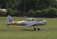 G-BBND @ EGTH - 1950 Chipmunk landing at Old Warden for the Gathering of Moths Day 2019 - by Chris Holtby