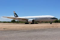 B-HNL @ KDMA - Located at Pima Air & Space Museum, adjacent to KDMA. 12 June 1994: At 11:45 a.m., Boeing test pilots John Cashman and Kenny Higgins took the first Boeing 777-200 airliner, line number WA001, registration N7771, on its first flight. This is that plane. - by Dave Turpie