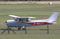 G-WACY @ EGTH - Just arrived at Old Warden - by Chris Holtby