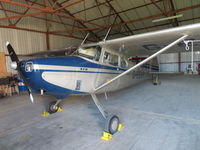 G-EEVY @ EGSL - Hangared at its home base airfield at Andrewsfield - by Chris Holtby