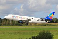LY-ONL @ LFRB - Airbus A320-214, Landing rwy 25L, Brest-Bretagne airport (LFRB-BES) - by Yves-Q