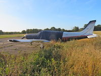 N77YY @ EGSL - Piper Saratoga parked & covered at Andrewsfield - by Chris Holtby