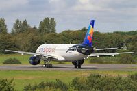 LY-ONL @ LFRB - Airbus A320-214, Lining up rwy 25L, Brest-Bretagne airport (LFRB-BES) - by Yves-Q