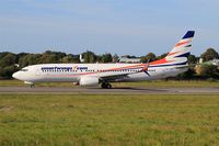 OK-TVU @ LFRB - Boeing 737-86N, Taxiing rwy 07R, Brest-Bretagne airport (LFRB-BES) - by Yves-Q
