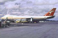 VH-EBB @ WMKB - Boeing 747-238B Qantas VH-EBB. RAAF Base Butterworth (WMKB) circa 1976. Charter ADF personnel change over. - by kurtfinger