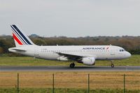 F-GPMB @ LFRB - Airbus A319-113, Take off run rwy 07R, Brest-Bretagne airport (LFRB-BES) - by Yves-Q