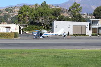 N735XS @ SZP - 1977 Cessna 182Q SKYLANE, Continental 0-470 230 Hp, at Fuel Dock - by Doug Robertson