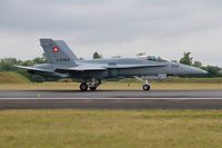 J-5002 @ LFSI - Swiss Air Force McDonnell Douglas FA-18C Hornet, Taxiing rwy 29, St Dizier-Robinson Air Base 113 (LFSI) Open day 2017 - by Yves-Q