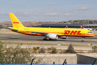 D-ALER @ LEMD - DHL Boeing 757-200/SF - by Thomas Ramgraber