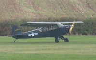 G-BHVV @ EGTH - 1942 Grasshopper about to take-off down the grass runway at Old Warden - by Chris Holtby