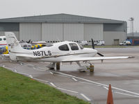 N87LS @ EGJB - Parked at ASG, Guernsey - by alanh