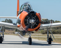 VH-KAN @ YSEN - VH-KAN North American T-28B Trojan Serpentine airfield 271019 - by kurtfinger