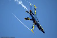 163485 @ KSWF - F/A-18C Hornet 163485 C/N 0717 from Blue Angels Demo Team  NAS Pensacola, FL - by Dariusz Jezewski www.FotoDj.com
