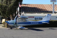 N3093U @ SZP - 1963 Cessna 172E SKYHAWK, Continental O-300 6 cylinder 145 Hp,  at Fuel Dock - by Doug Robertson