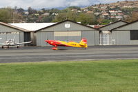 N669AJ @ SZP - EXTRA FLUGZEUGPRODUKTIONS EA-330/SC Unknown engine, Experimental class, taxi to Rwy 04 - by Doug Robertson