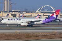 N375HA @ KLAX - Hawaiian A332 leaving the runway after landing - by FerryPNL